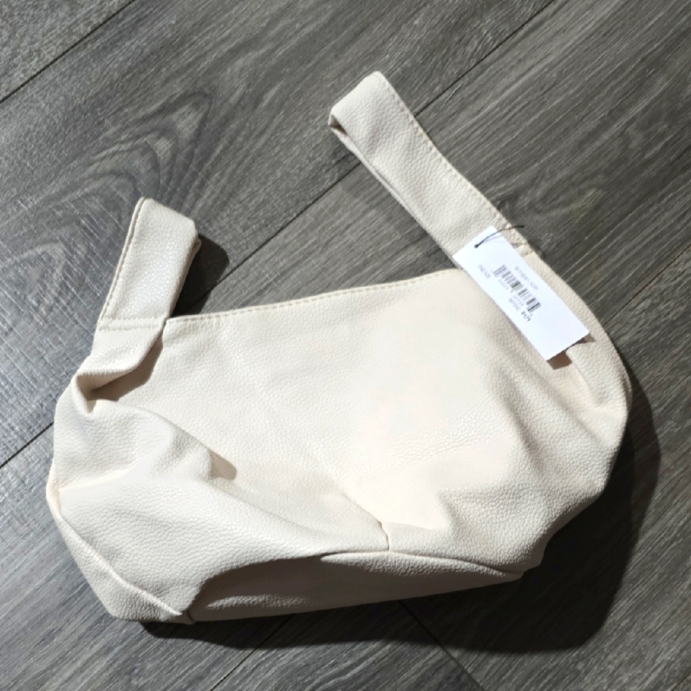 NWT THE DROP Cream Slouchy Shoulder Bag with Textured Finish